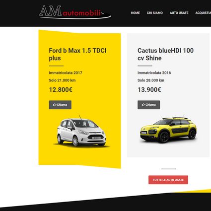 Sito web A.M. Automobili - auto usate a Cagliari