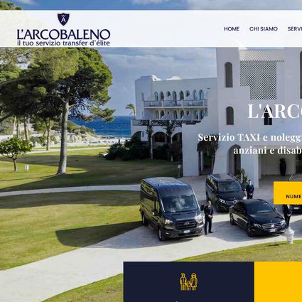 Sito web NCC L'Arcobaleno - servizio transfer e NCC a Quartu Sant Elena