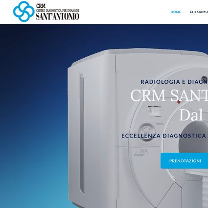 Sito web C.R.M. Sant'Antonio - centro risonanaza magnetica realizzato da Siti Premium web agency Cagliari