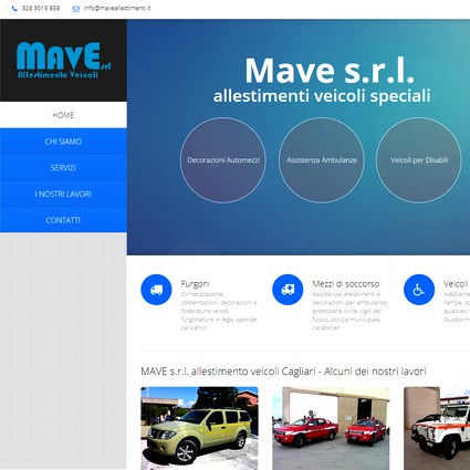 Sito web Mave s.r.l. - allestimento veicoli a Cagliari con SEO Google