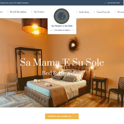 Sito web Sa Mama 'e Su Sole - sito Bed & Breakfast Cagliari