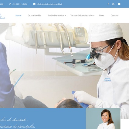 Sito web Studio Dentistico Medda - dentista a Cagliari realizzato da Siti Premium