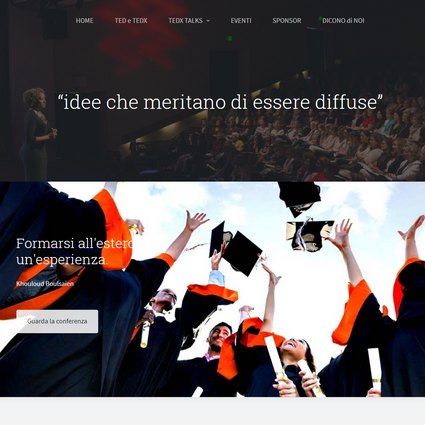 Sito web TEDxViaTirso - evento TEDx a Cagliari realizzato da Siti Premium