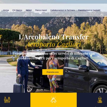 Sito web Transfer L'Arcobaleno - servizio transfer e NCC a Cagliari